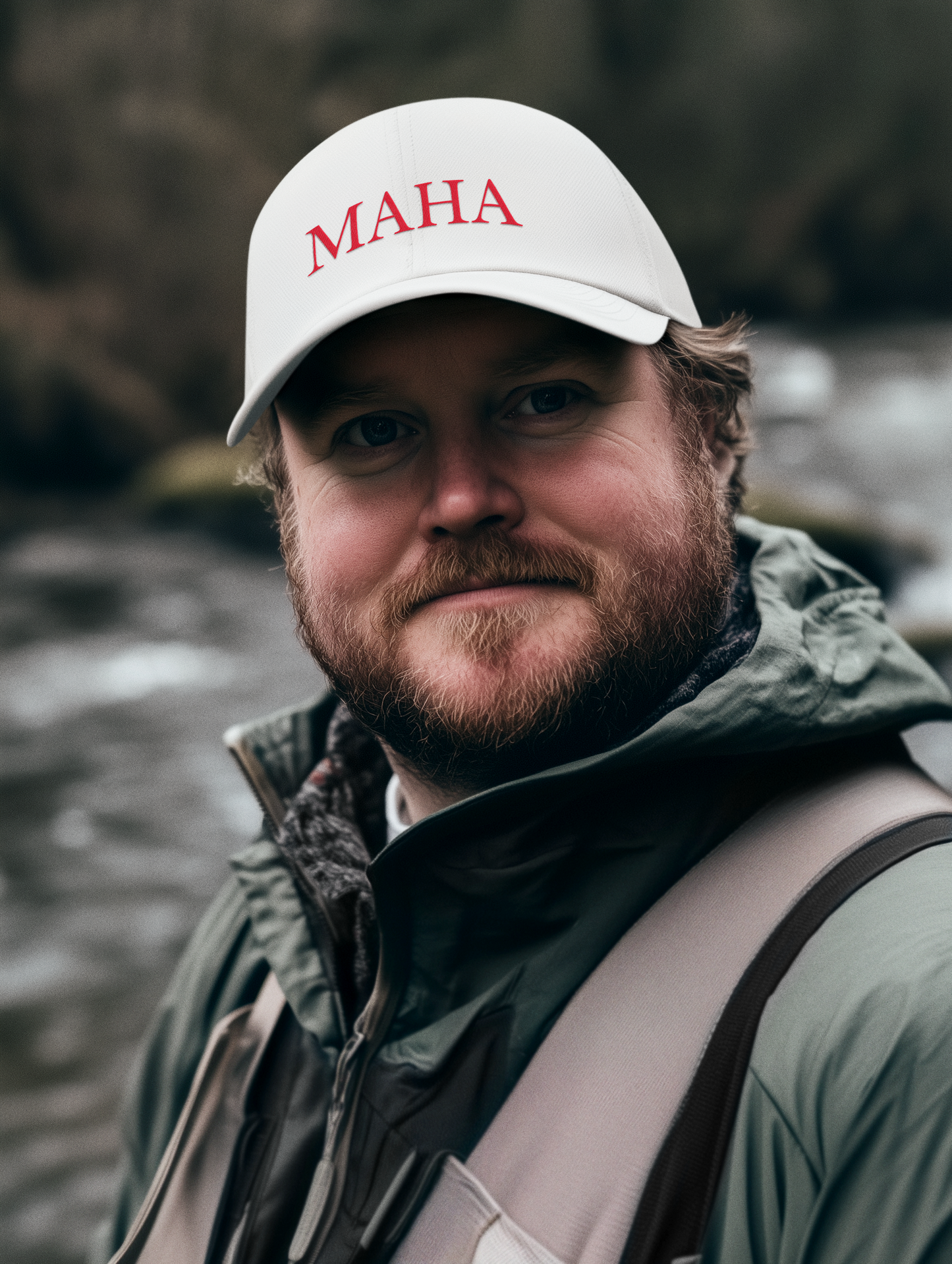 MAHA RED LETTERS Foam Mesh-Back Trucker Cap