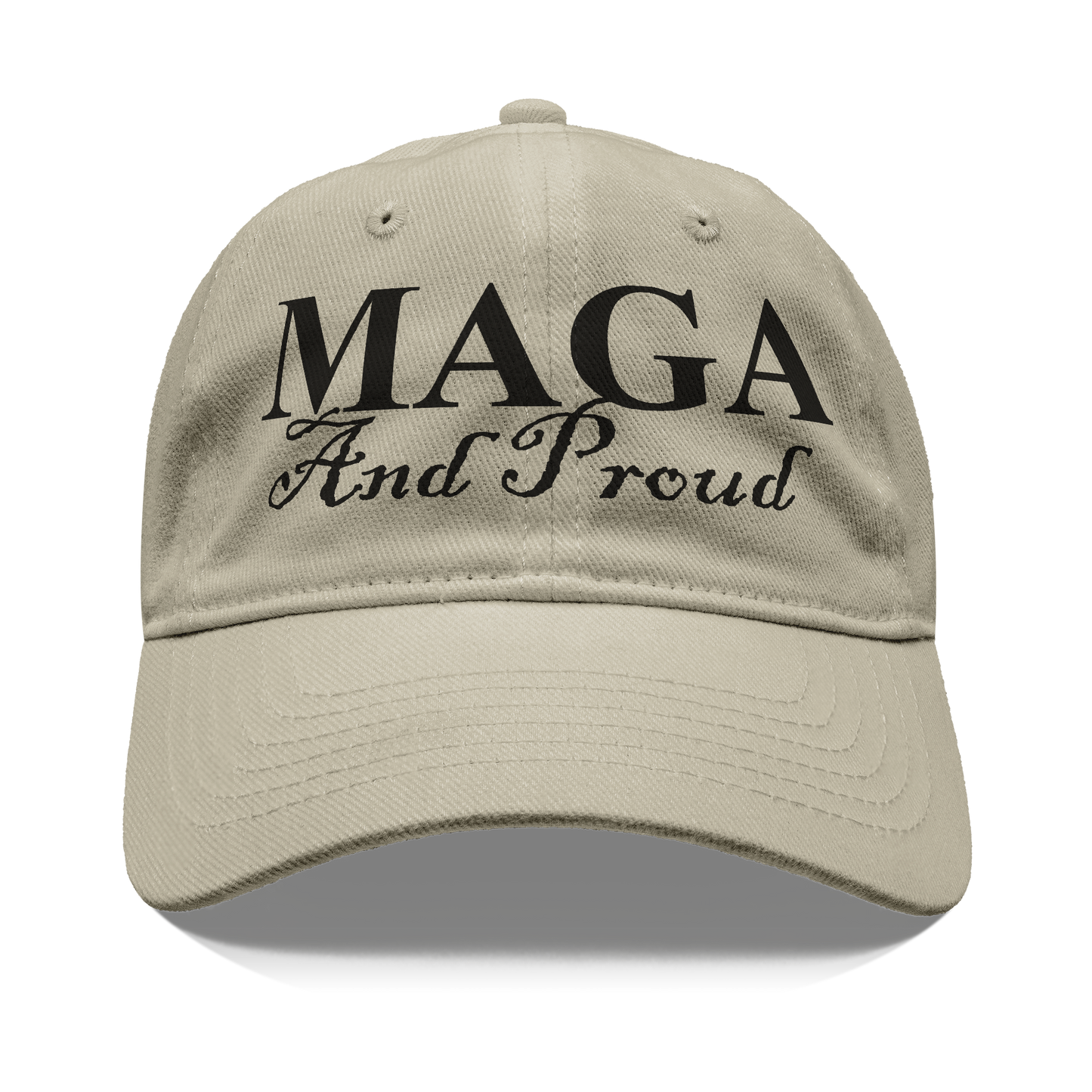 Maga_And_Proud_Blk_Letters_Front_Khaki_Mockup.png