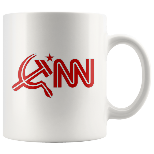CNN Logo As Hammer & Sickle Wht