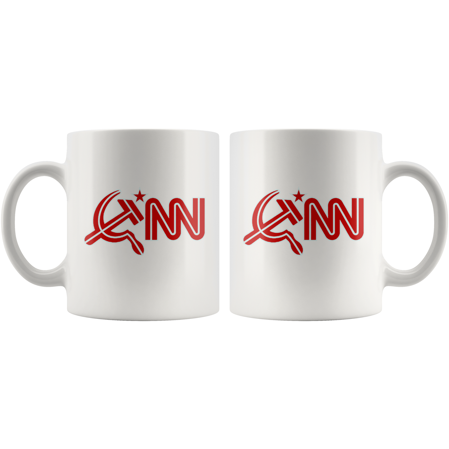 CNN Logo As Hammer & Sickle Wht