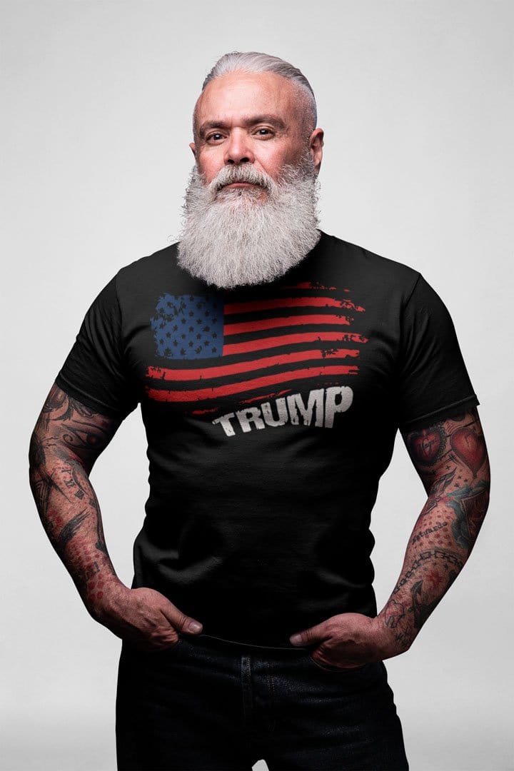 American Flag And Trump