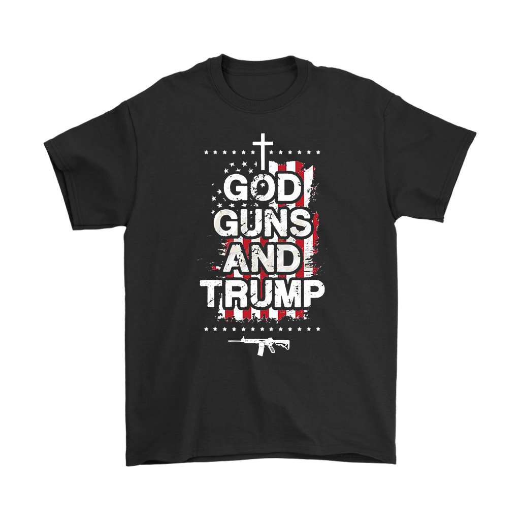 God, Guns & Trump With Cross and AR-15