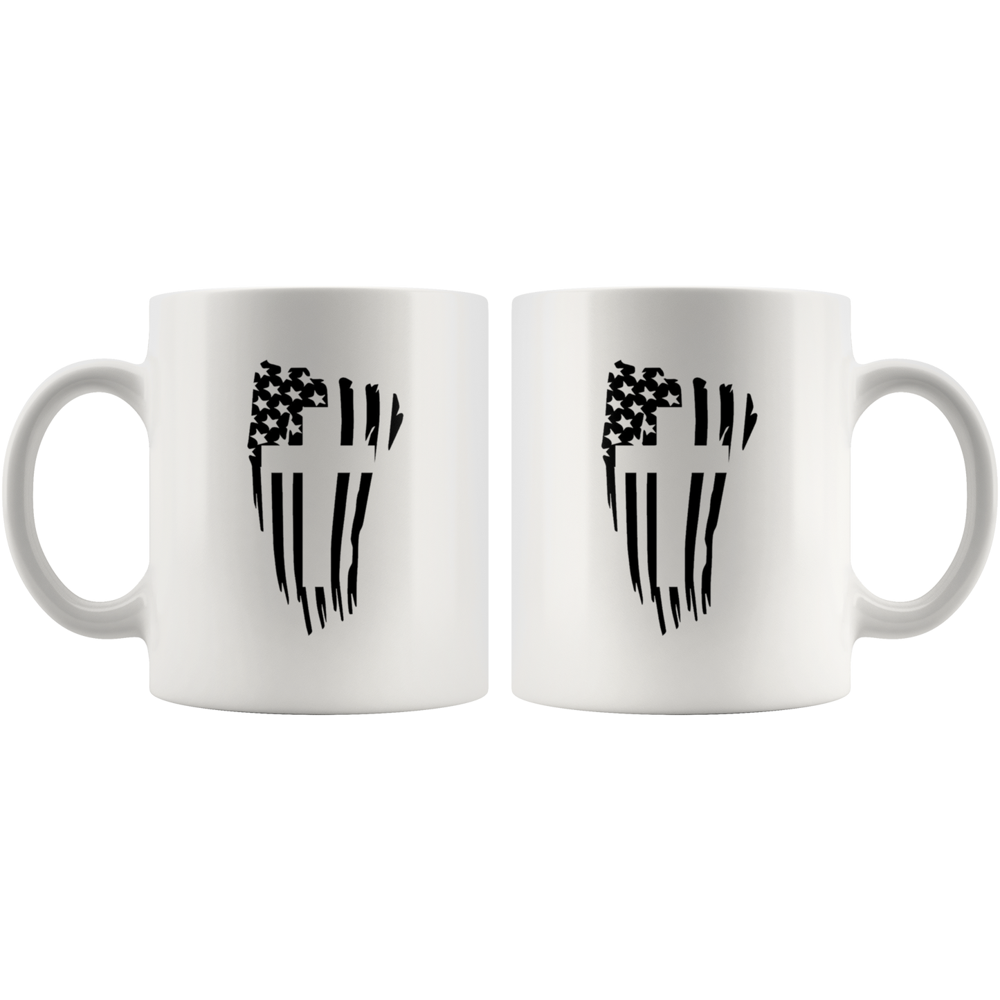 Cross On American Flag