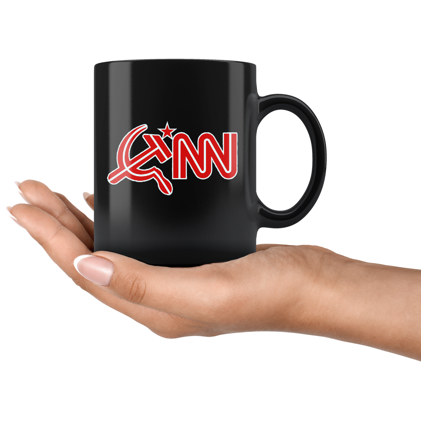 CNN Logo As Hammer & Sickle Blk