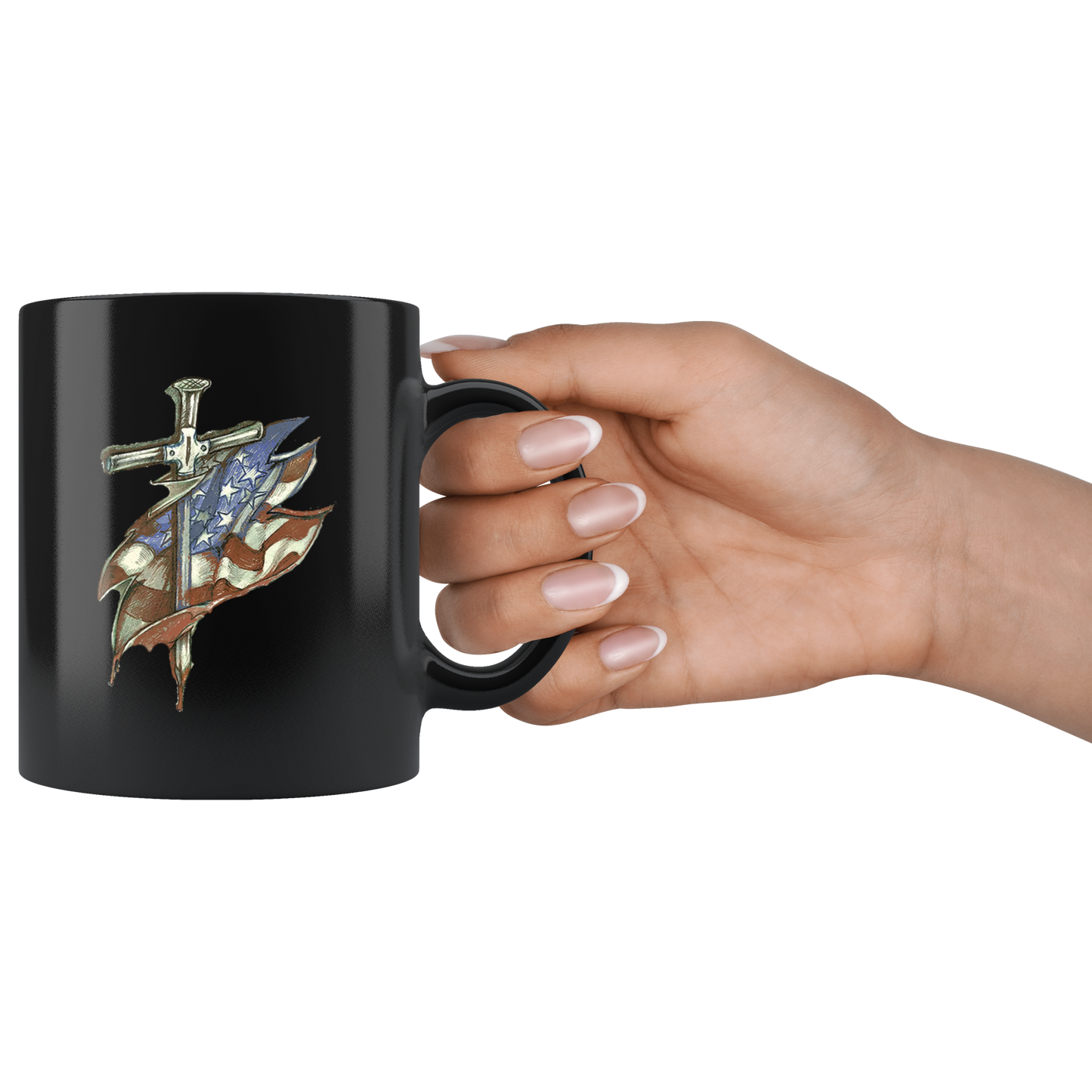 Dagger And American Flag Cup
