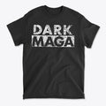 Dark MAGA Aesthetic Design Gear black t-shirt featuring distressed text design
