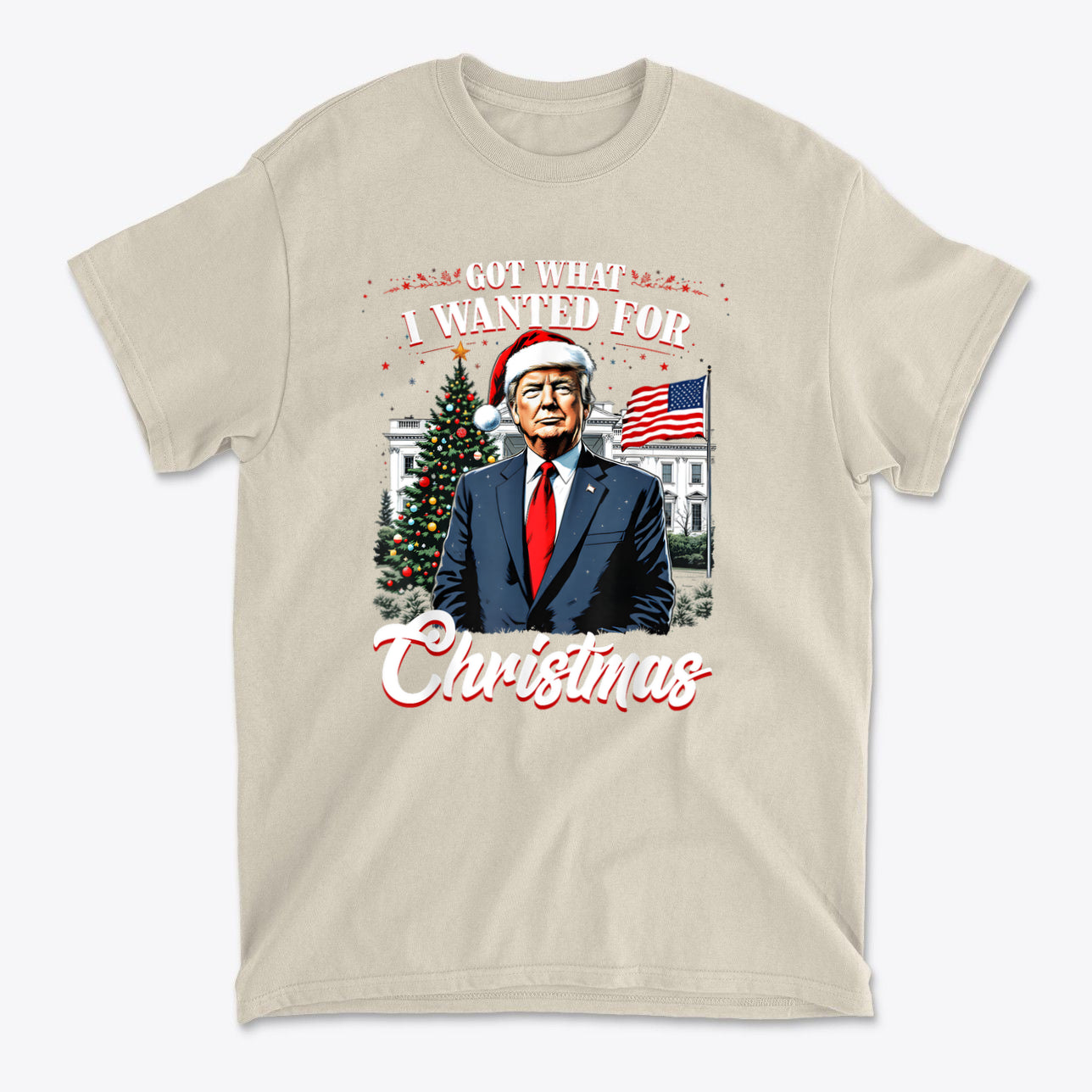 I Got What I Wanted For Christmas themed t-shirt featuring a festive design and cheerful message.