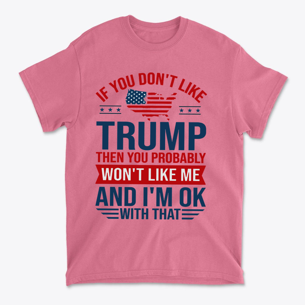Trump Supporter USA Flag Graphic Tee featuring a bold statement design with patriotic colors.