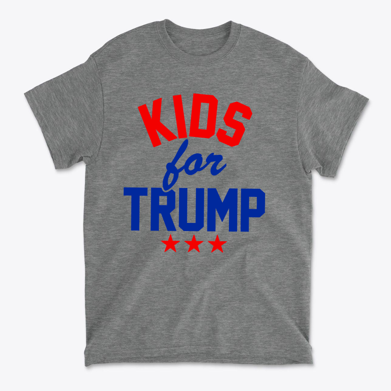 Kids for Trump USA Pride Shirt designed for young patriots with bold red and blue lettering.