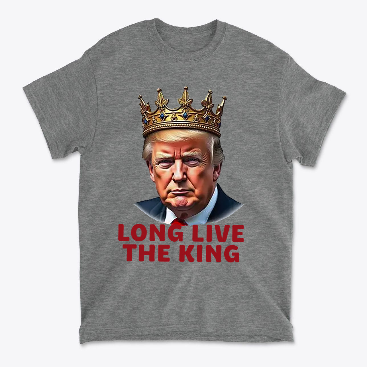 Long Live the King Vintage Shirt featuring a man in a crown with bold text.