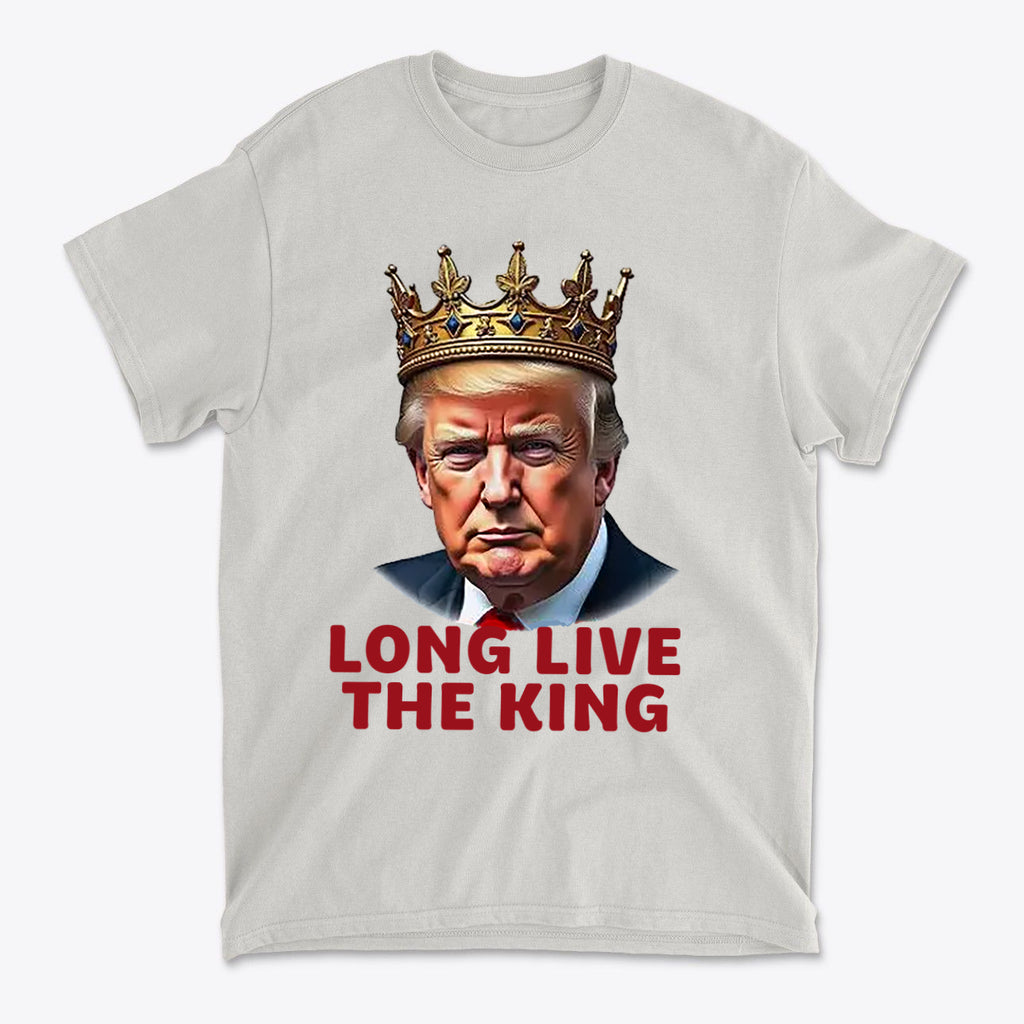 Long Live the King Vintage Shirt featuring a crowned figure with bold text stating 'LONG LIVE THE KING'.