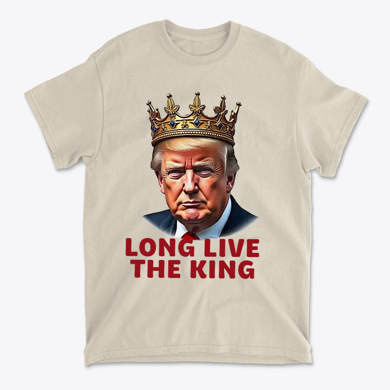 Long Live the King Vintage Shirt featuring a crowned figure and bold text design.