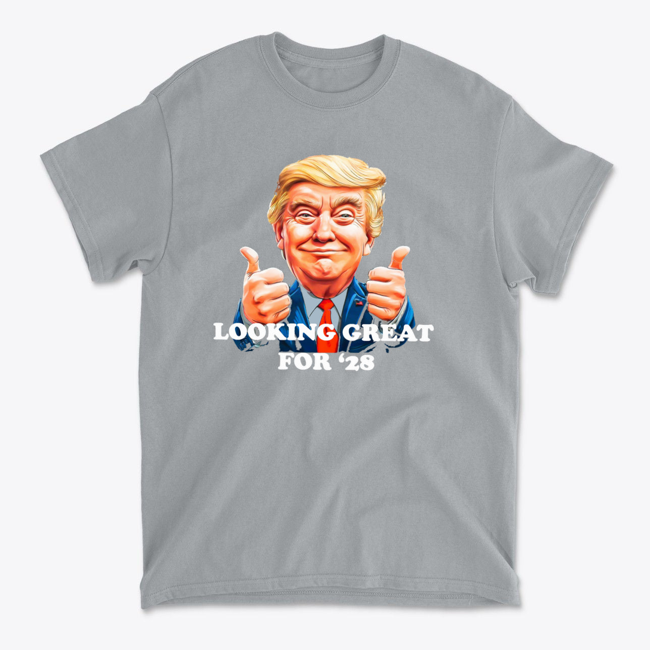 Looking Great for '28 USA Shirt featuring a thumbs-up design and patriotic theme.