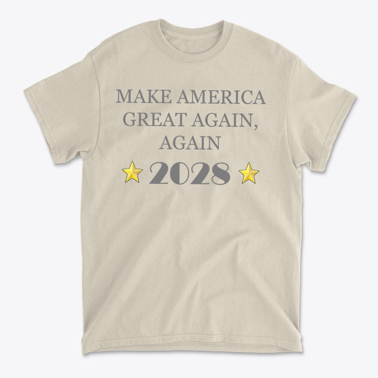 Make America Great Again Again T Shirt featuring the year 2028 and a bold design, perfect for supporters of the movement.