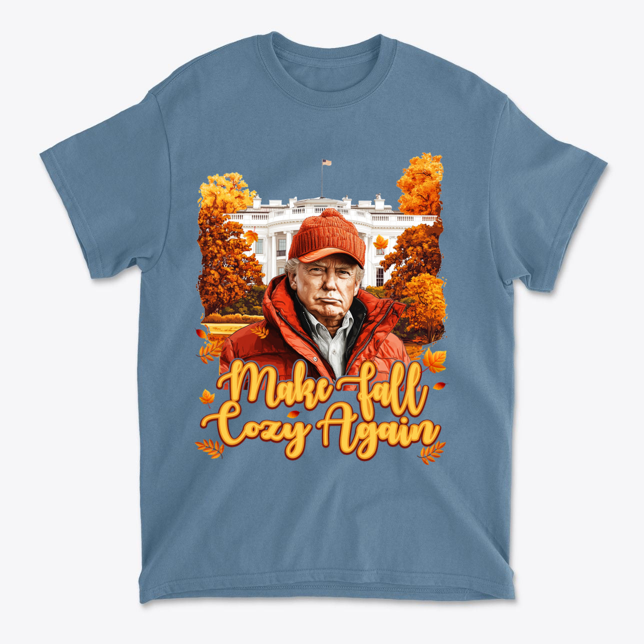 Make Fall Cozy Again Seasonal Shirt featuring autumn colors and a cozy design.