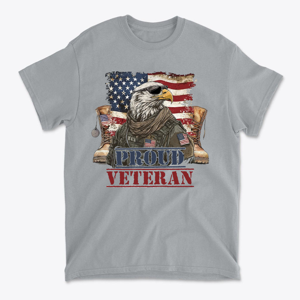 Military USA Pride Proud Veteran Graphic Casual Tee