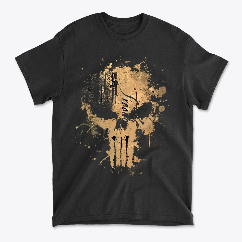 Stars And Stripes Skull Bold American Graphic Tee