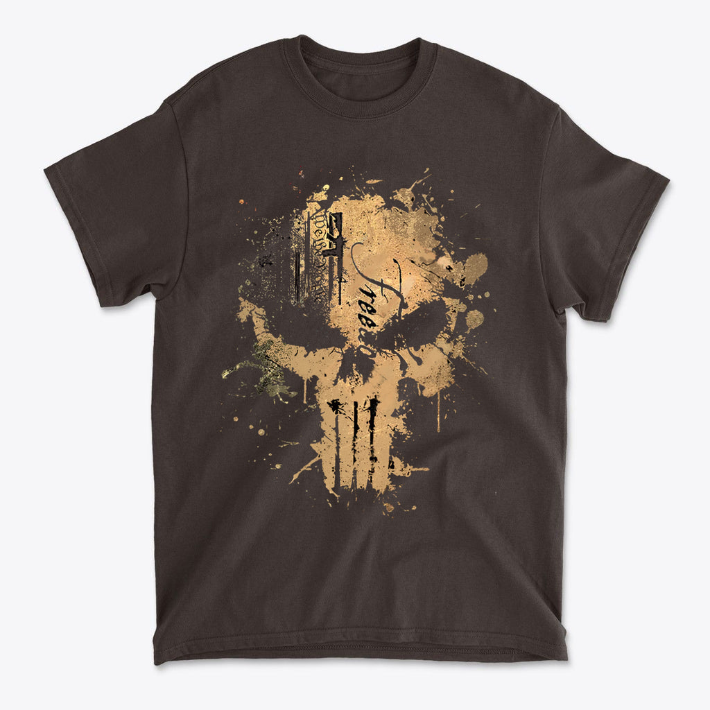 Stars And Stripes Skull Bold American Graphic Tee