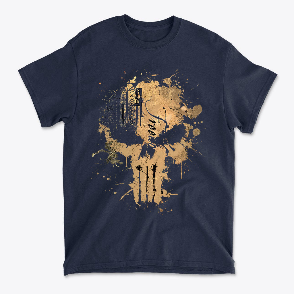 Stars And Stripes Skull Bold American Graphic Tee