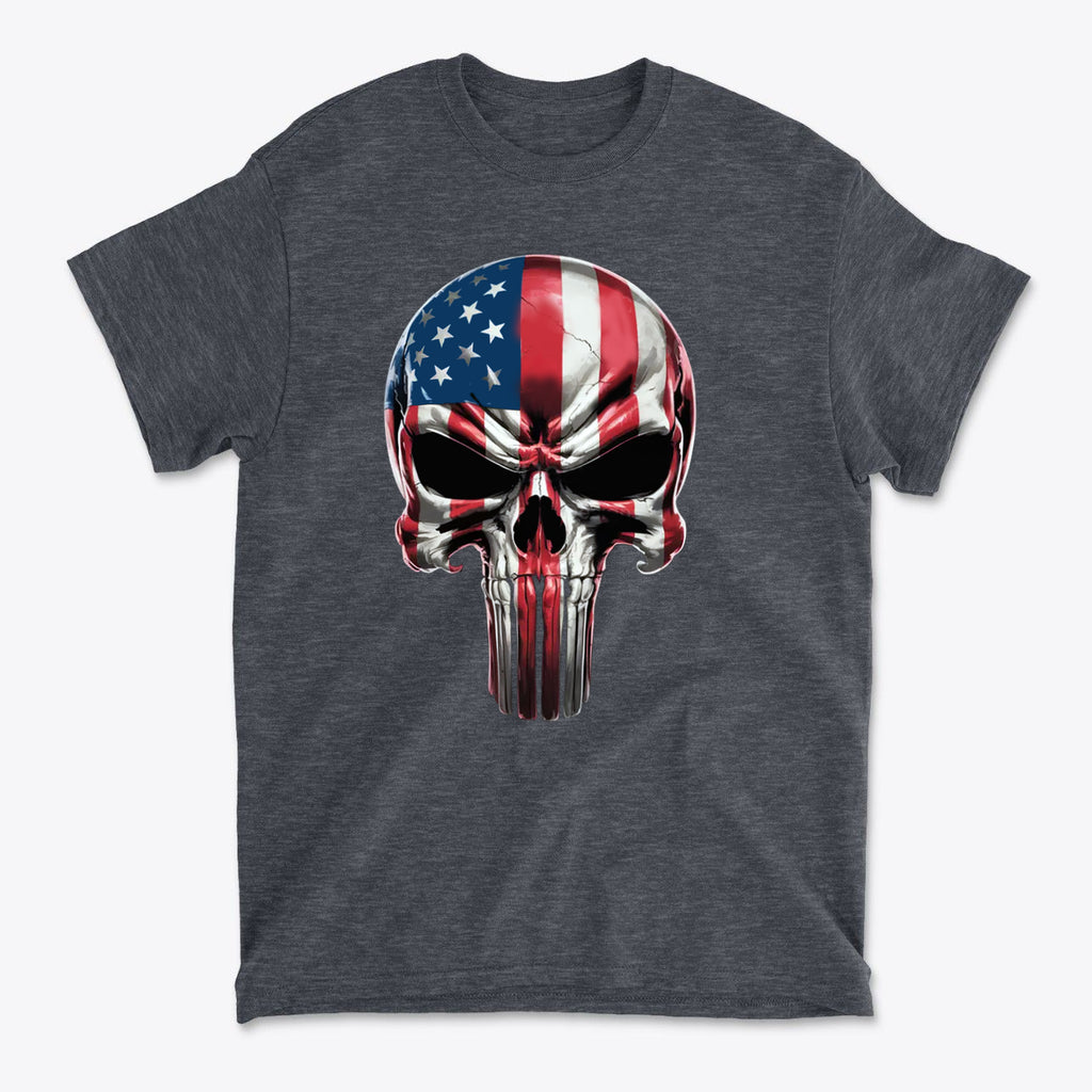 USA Flag Skull Stars And Stripes Graphic Shirt