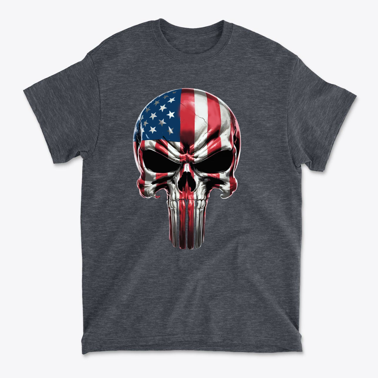 USA Flag Skull Stars And Stripes Graphic Shirt