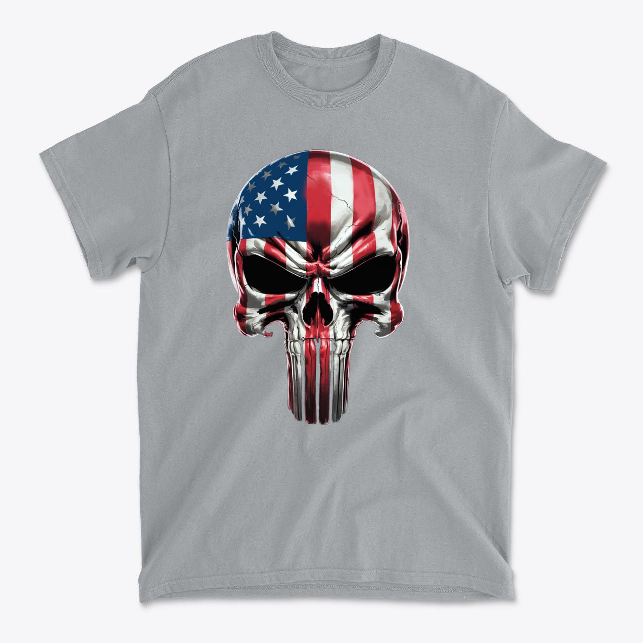 USA Flag Skull Stars And Stripes Graphic Shirt