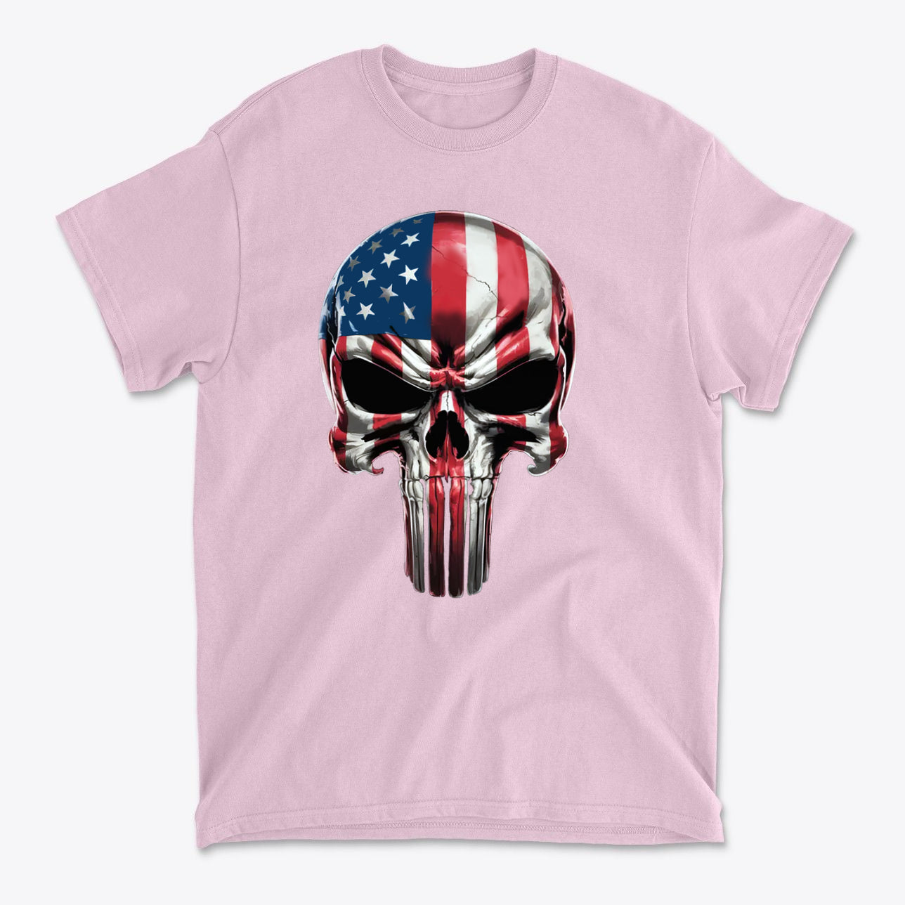 USA Flag Skull Stars And Stripes Graphic Shirt