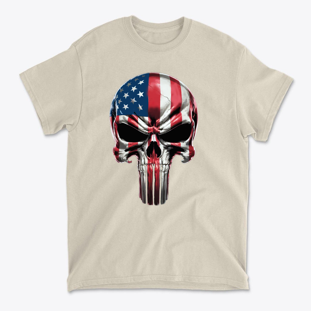 USA Flag Skull Stars And Stripes Graphic Shirt