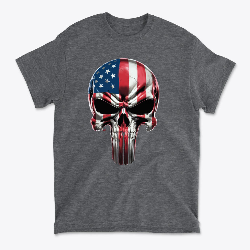 USA Flag Skull Stars And Stripes Graphic Shirt