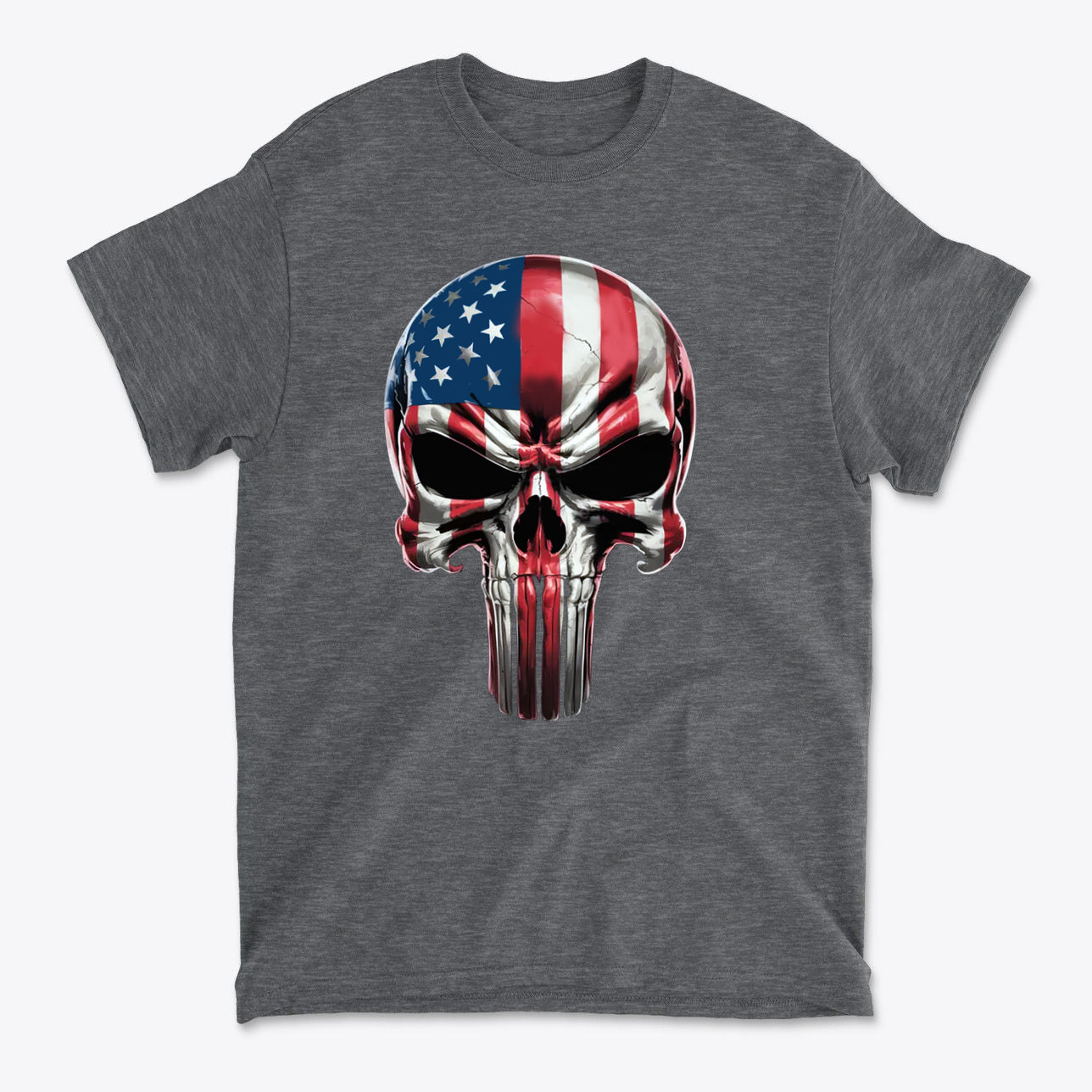 USA Flag Skull Stars And Stripes Graphic Shirt
