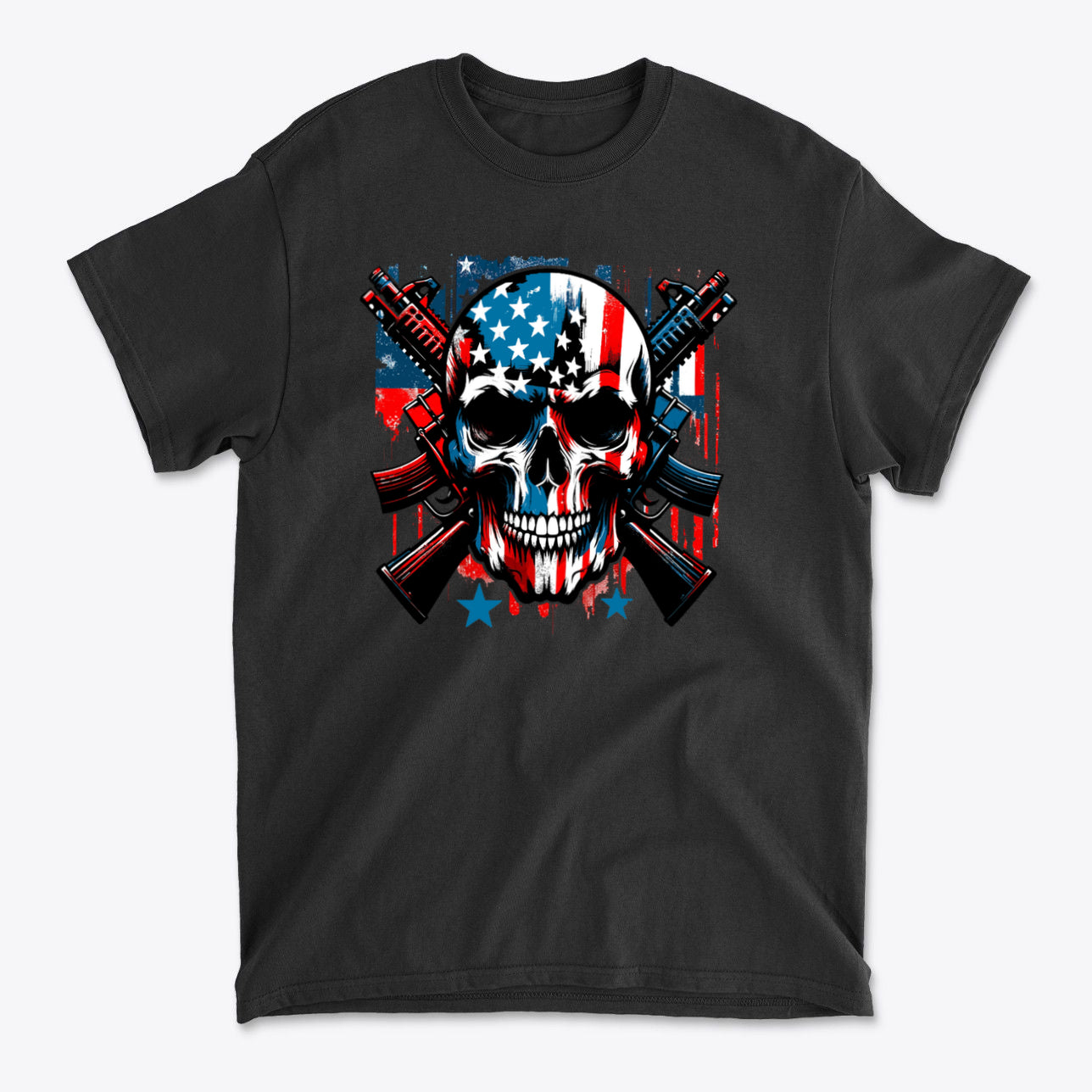 Punisher In Stars And Stripes With Rifles