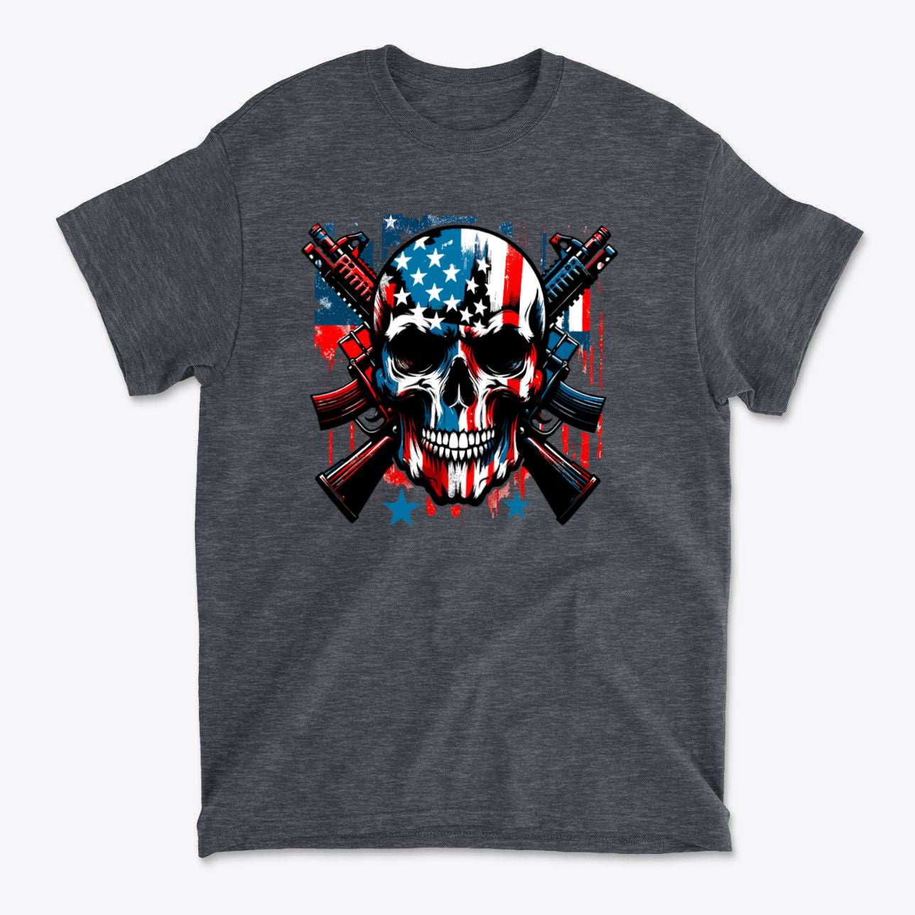 Punisher In Stars And Stripes With Rifles