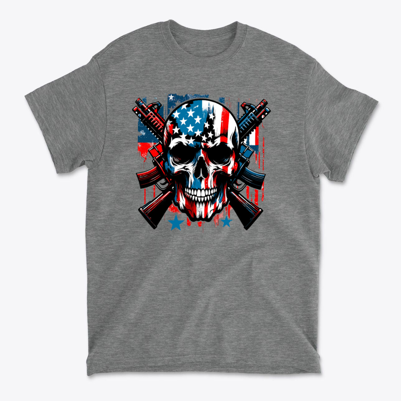 Punisher In Stars And Stripes With Rifles