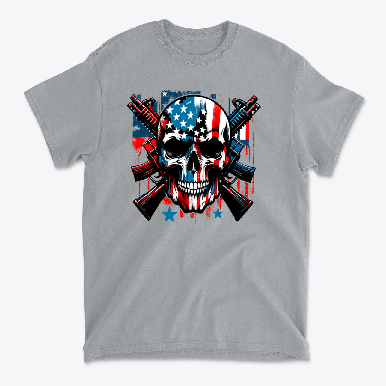 Punisher In Stars And Stripes With Rifles