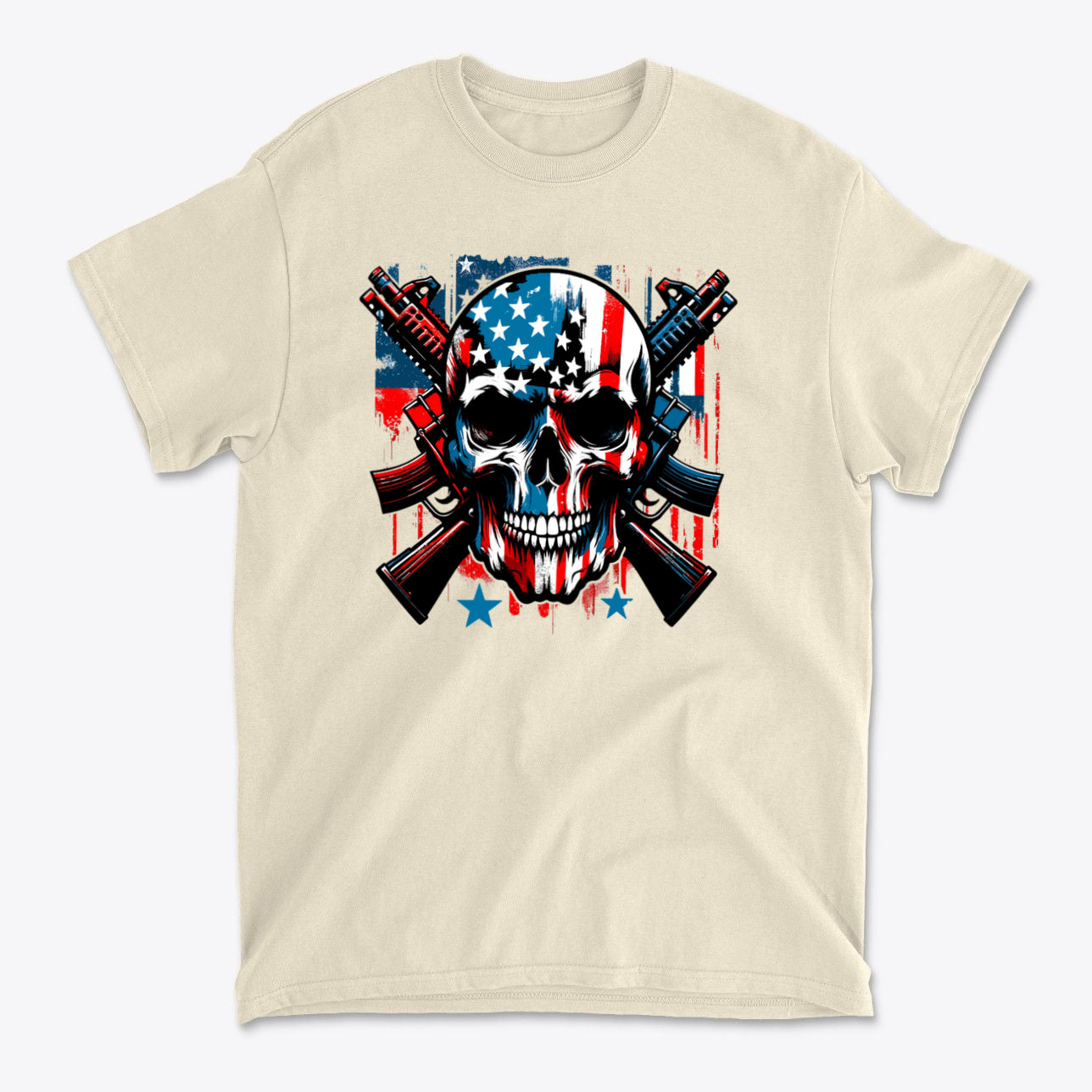 Punisher In Stars And Stripes With Rifles