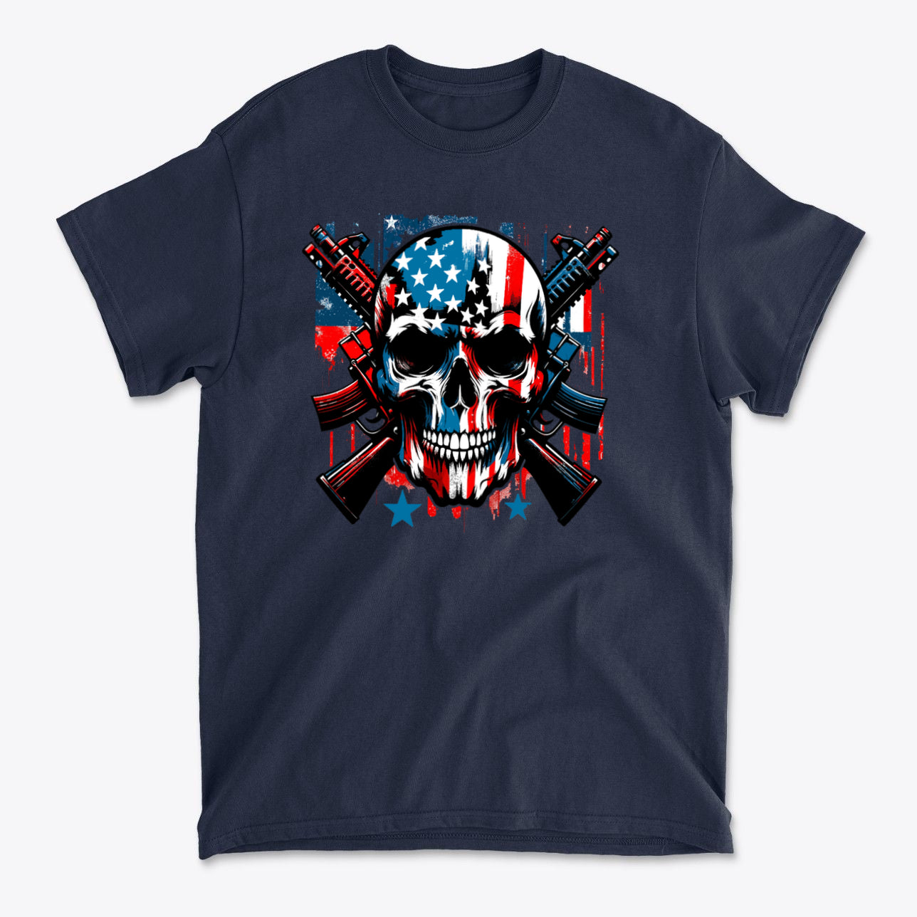 Punisher In Stars And Stripes With Rifles