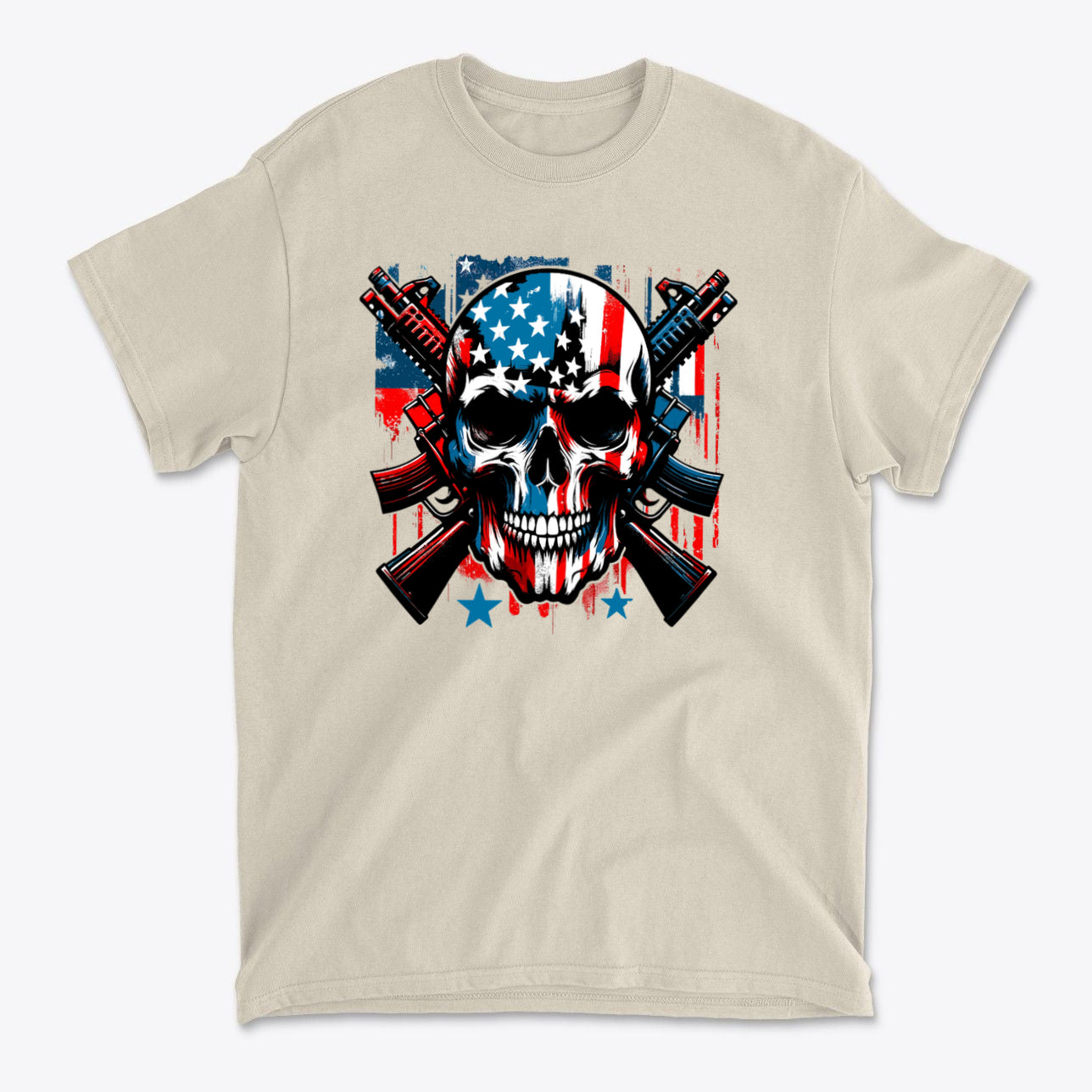 Punisher In Stars And Stripes With Rifles