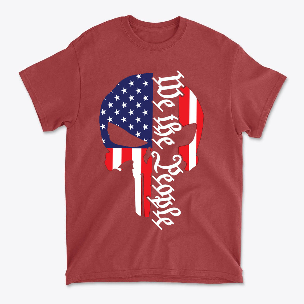 Punisher Style Stars And Stripes We The People Tee