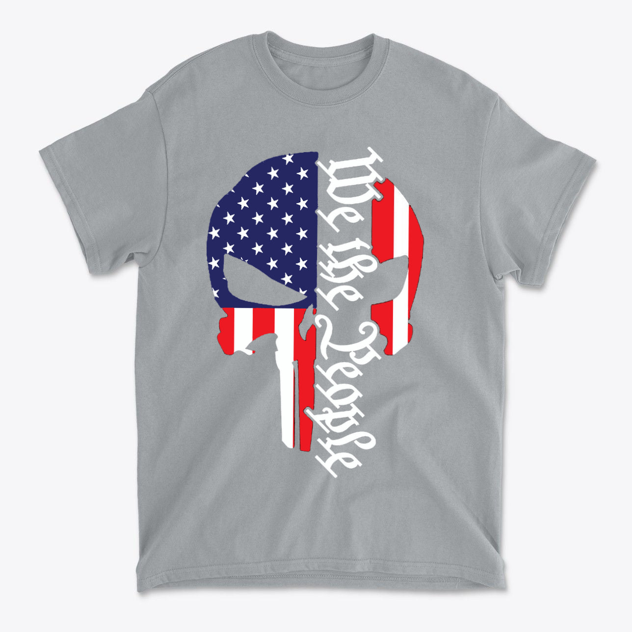 Punisher Style Stars And Stripes We The People Tee