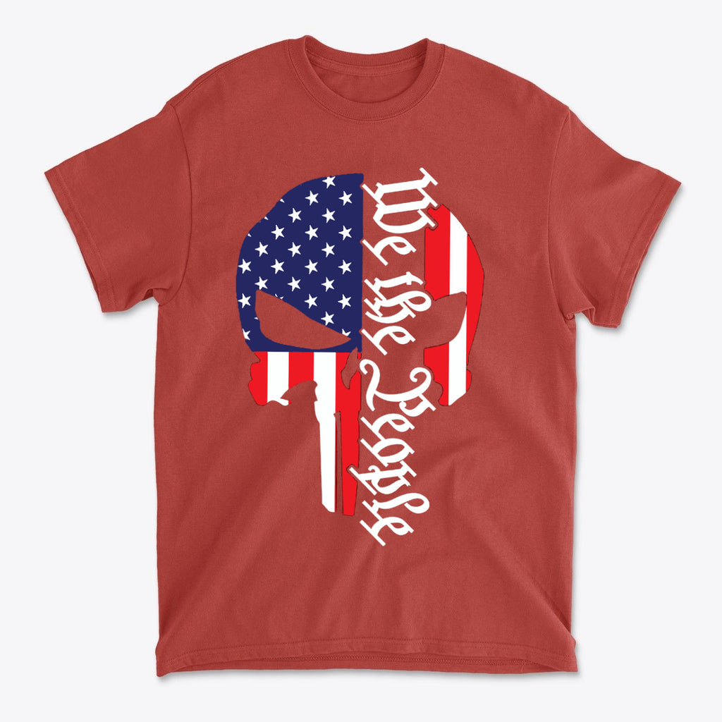 Punisher Style Stars And Stripes We The People Tee