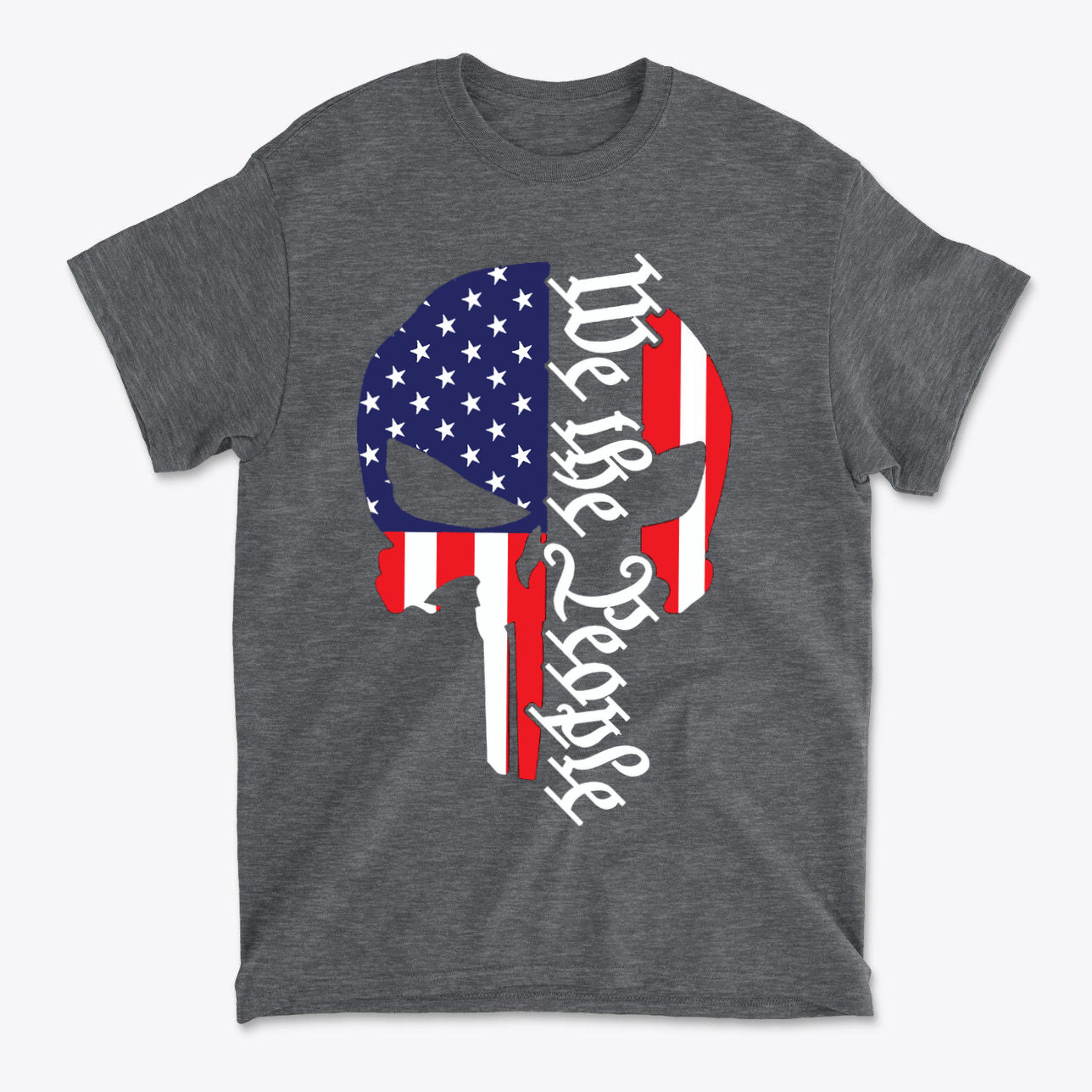 Punisher Style Stars And Stripes We The People Tee