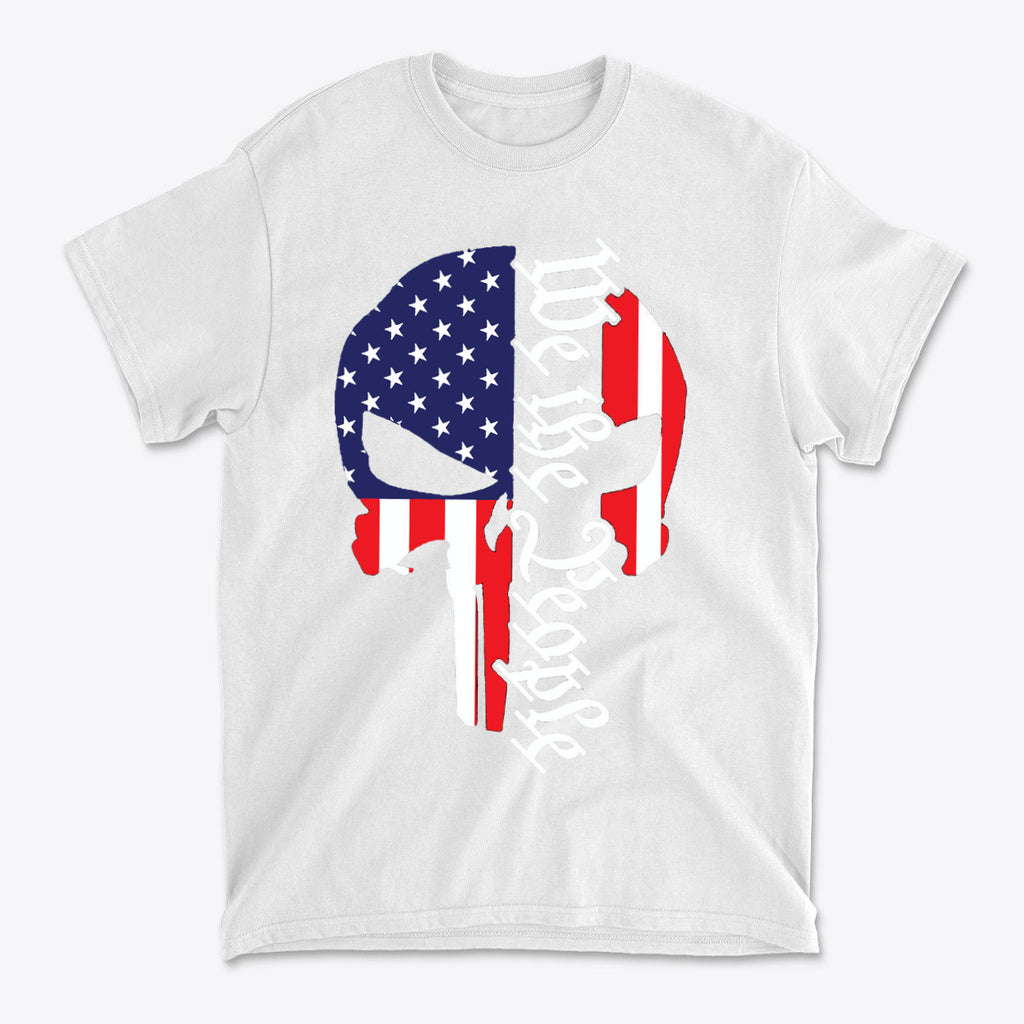 Punisher Style Stars And Stripes We The People Tee