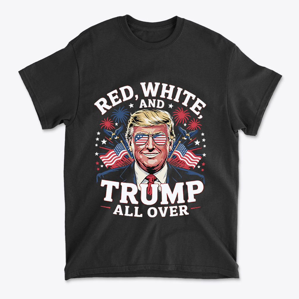 Red White And Trump All Over USA Pride Shirt Design