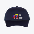 48th Trump 2028 - Foam Mesh-Back Trucker Cap featuring patriotic colors and design.