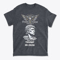 Third Term Project Trump 2028 Graphic T-shirt featuring a classic statue design.