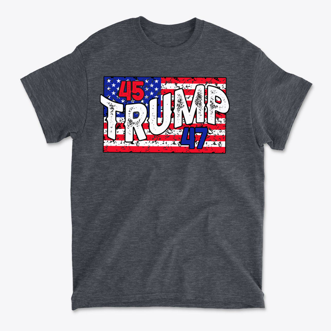 Trump 45 47 On Rustic American Flag