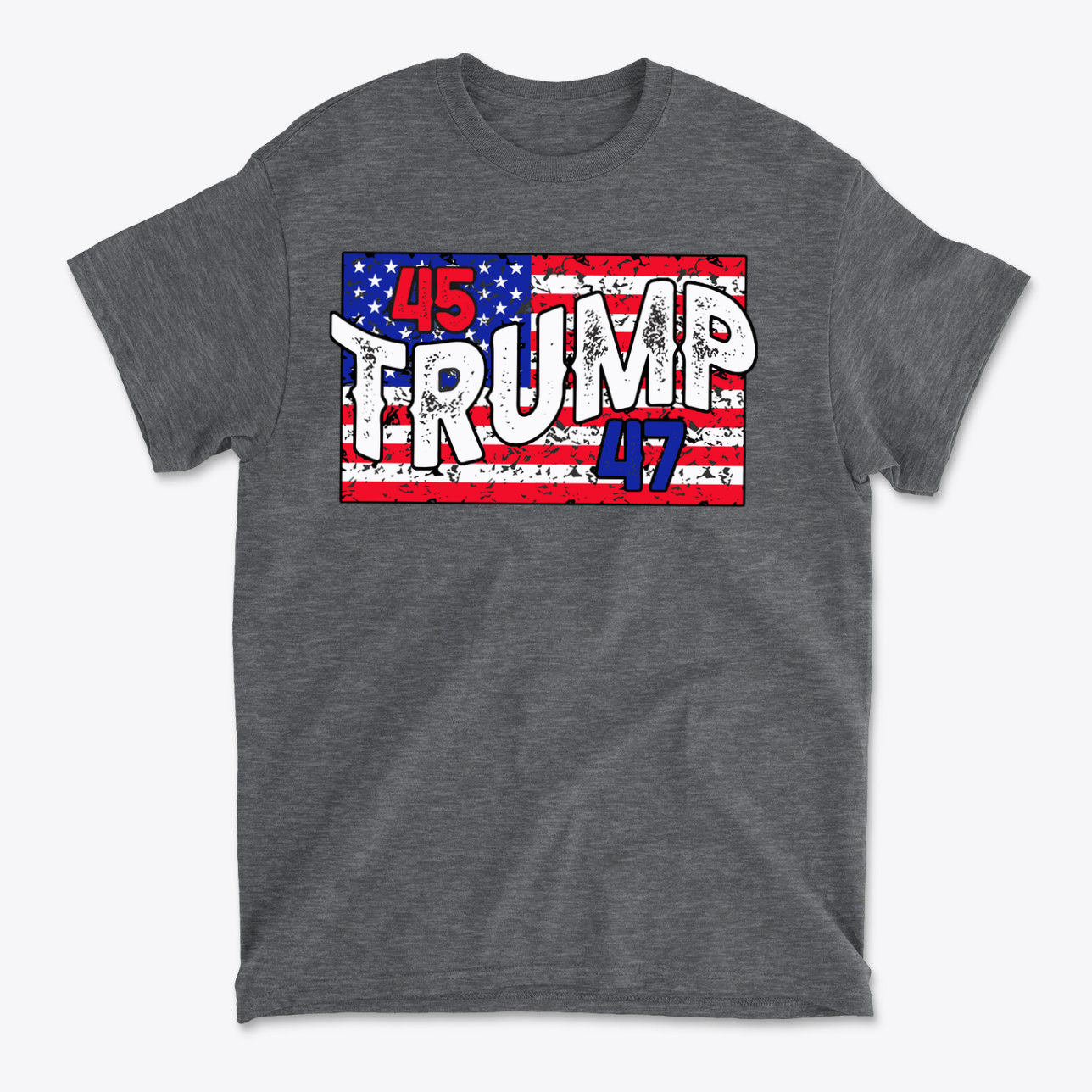 Trump 45 47 On Rustic American Flag