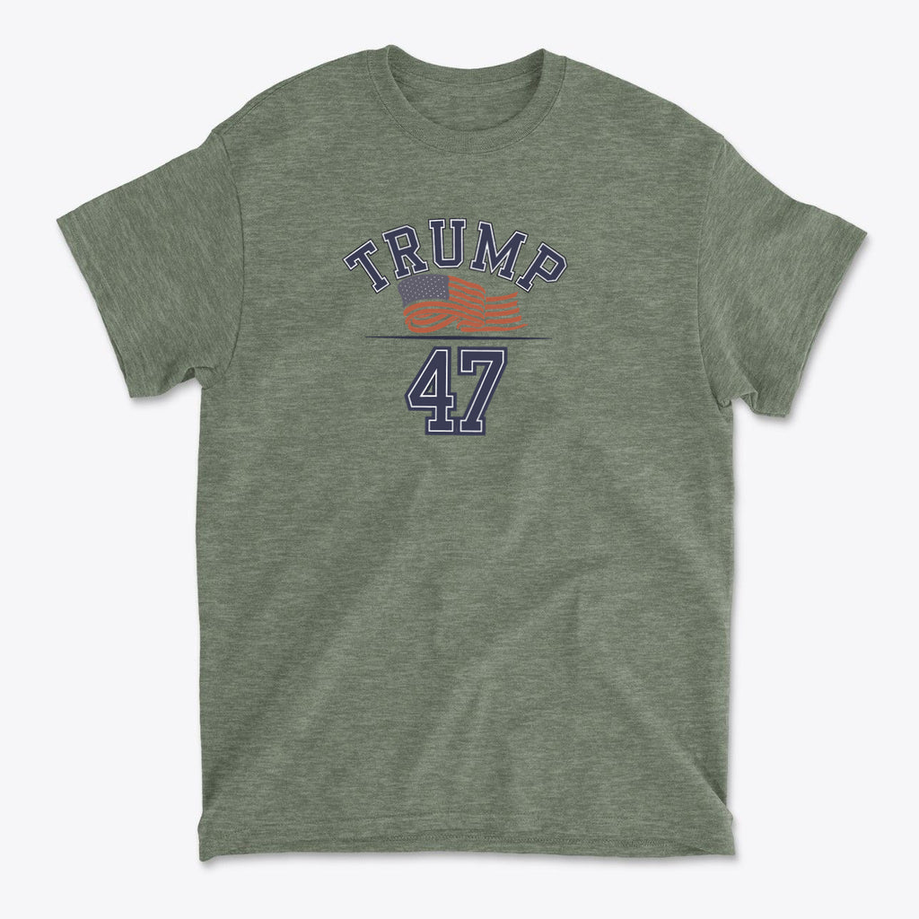 47 American Flag Trump Bold Patriotic Tee Shirt