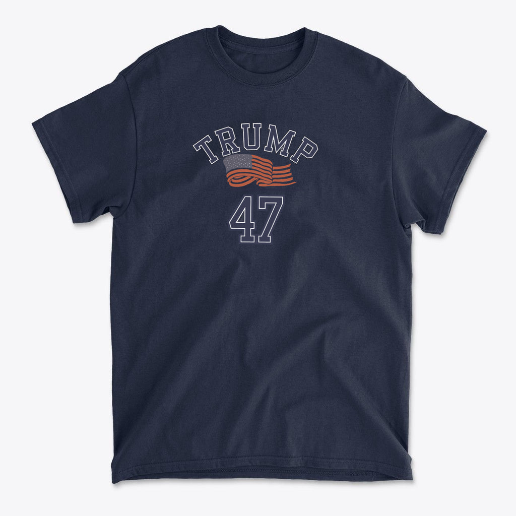 47 American Flag Trump Bold Patriotic Tee Shirt