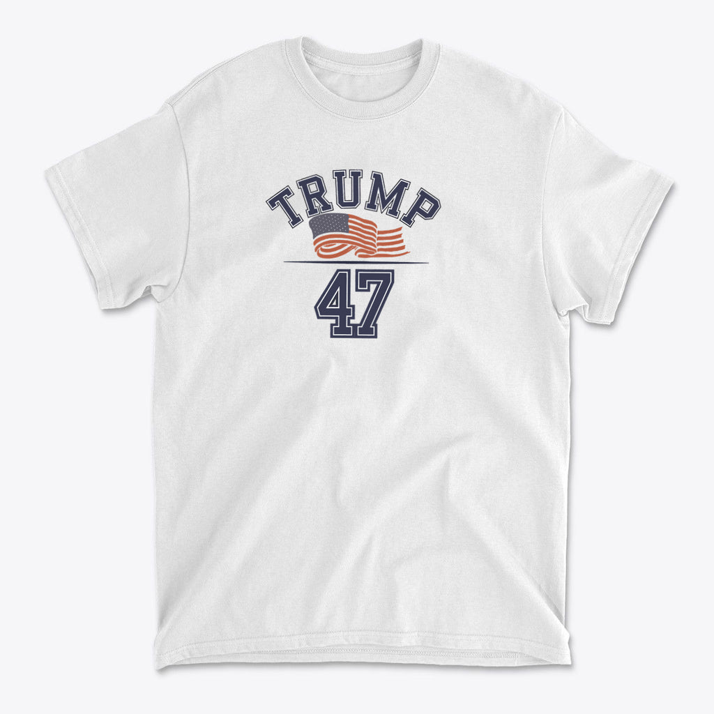 47 American Flag Trump Bold Patriotic Tee Shirt
